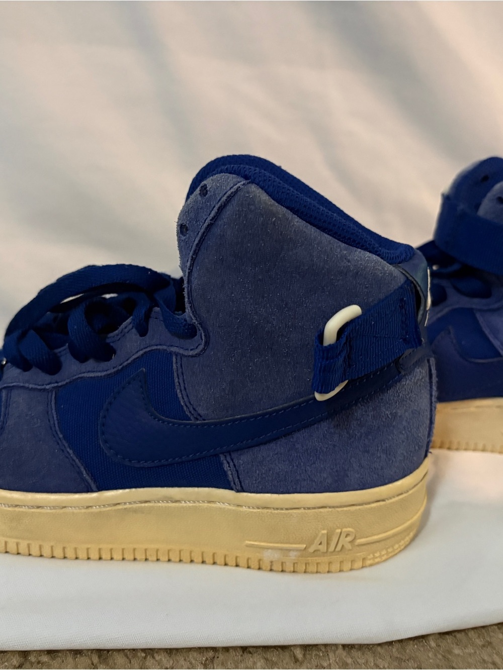Nike High Top Sneakers - Navy Blue with Cream Sole